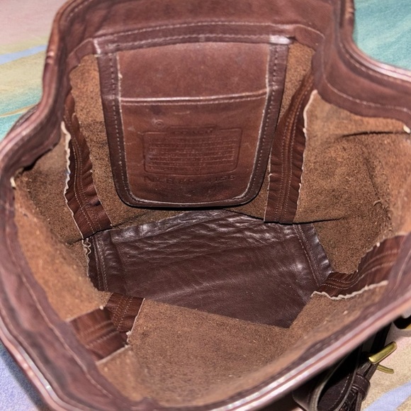 COACH Vintage Belted Soho Crossbody Pouch 4156 Mahogany Brown Leather - Picture 10 of 11